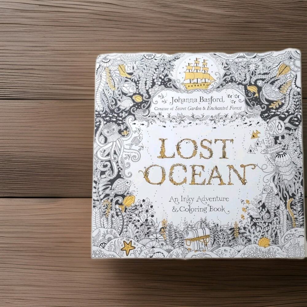 Lost Ocean : An Inky Adventure and Coloring Book for Adults by Johanna..